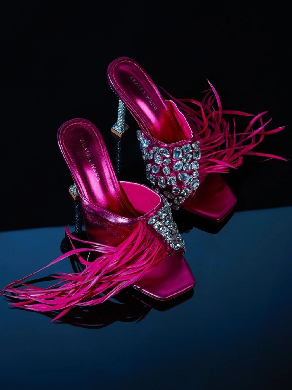 OBO! Azalea Wang Pink Joplin Feather Heels